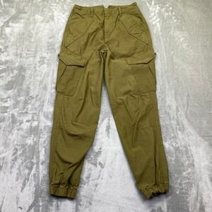 Rag & Bone Olive Cargo Jogger Pants Women Size 24 Fits 25" Zipped Ankle Utility